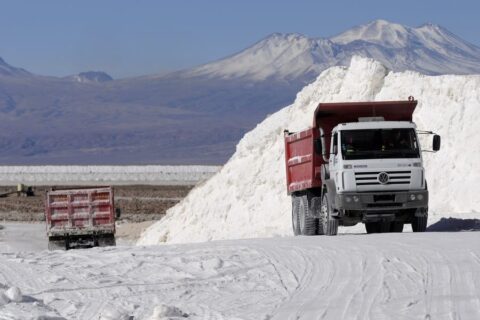 Plusmining, truck in lithium mining field