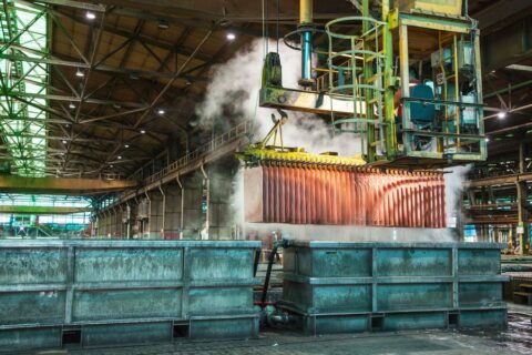 Proceso productivo de cobre