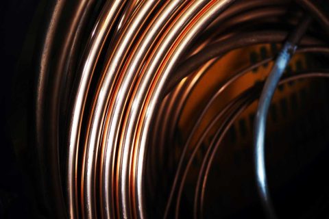 cables de cobre enrollados